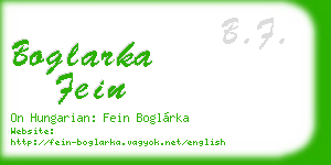 boglarka fein business card