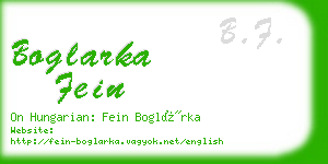 boglarka fein business card